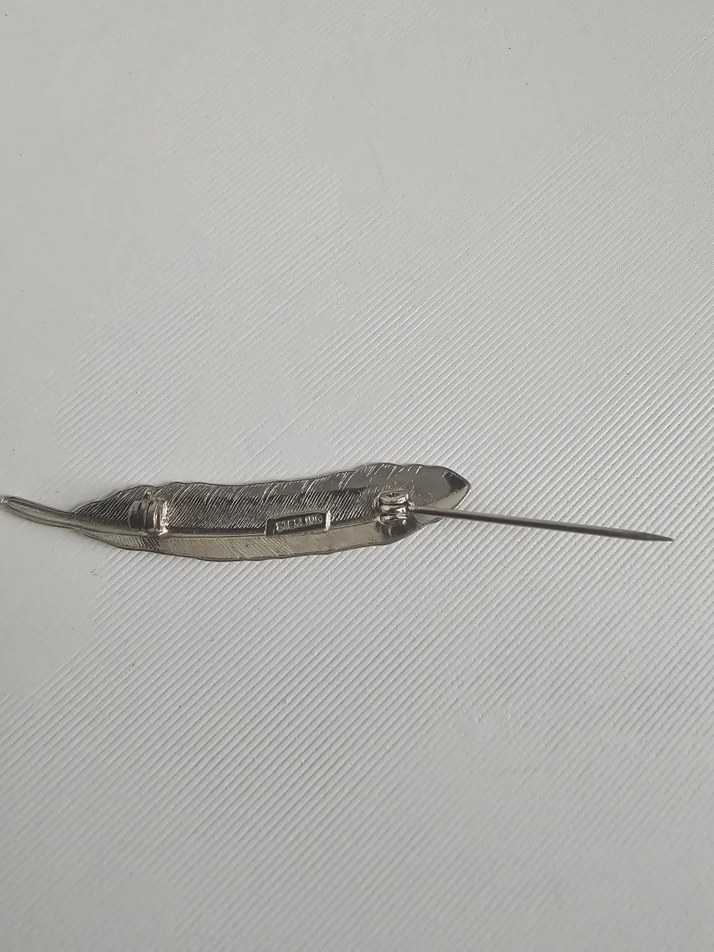 2 Inch Sterling Feather Pin